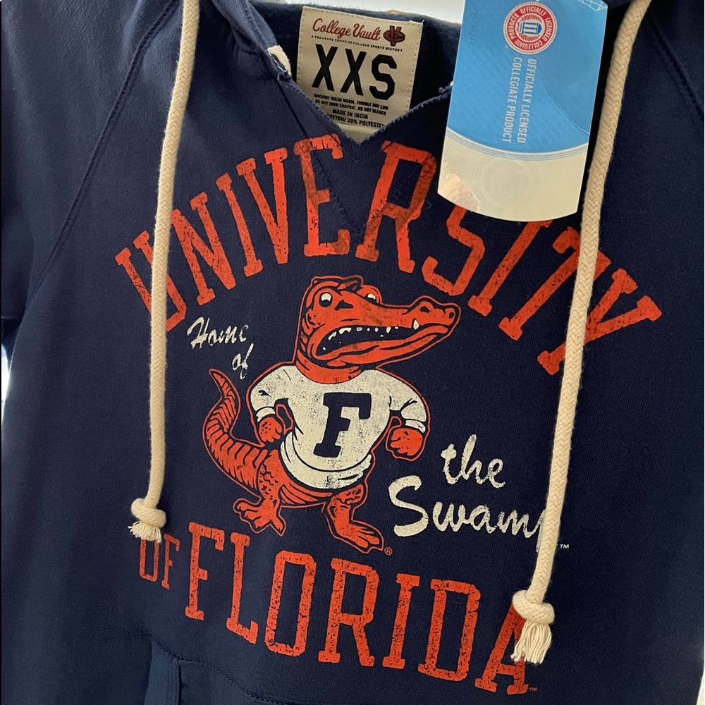 College Vault FLORIDA GATORS Hooded Sweatshirt XXS 🧡🐊💙